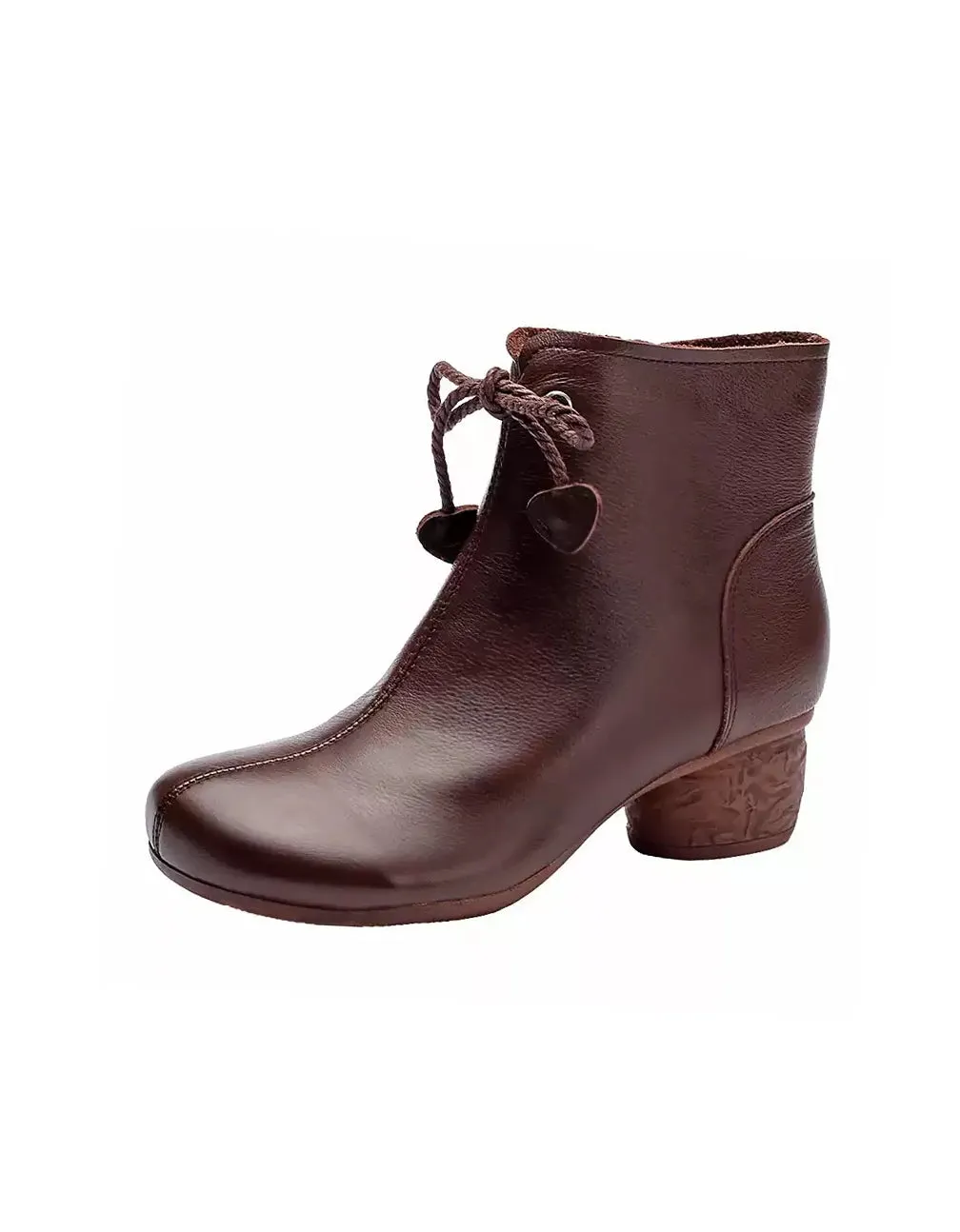 Ankle Lace-up Elegant Chunky Heel Boots 35-41