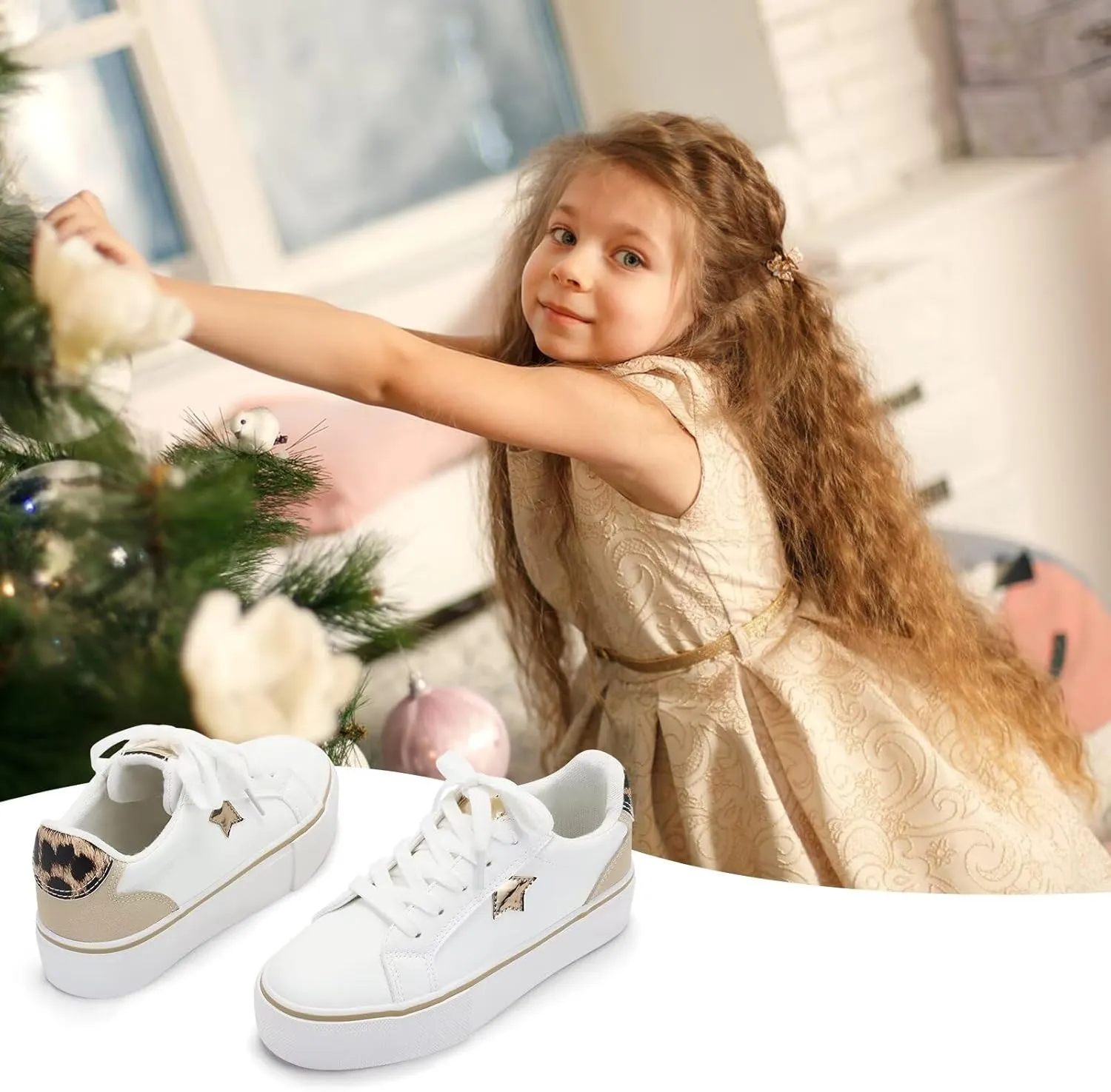 ANTLULU Girls?? Platform Canvas Shoes Low Top and High Top Canvas Sneakers Lace-up Fashion Casual Shoes for Girls