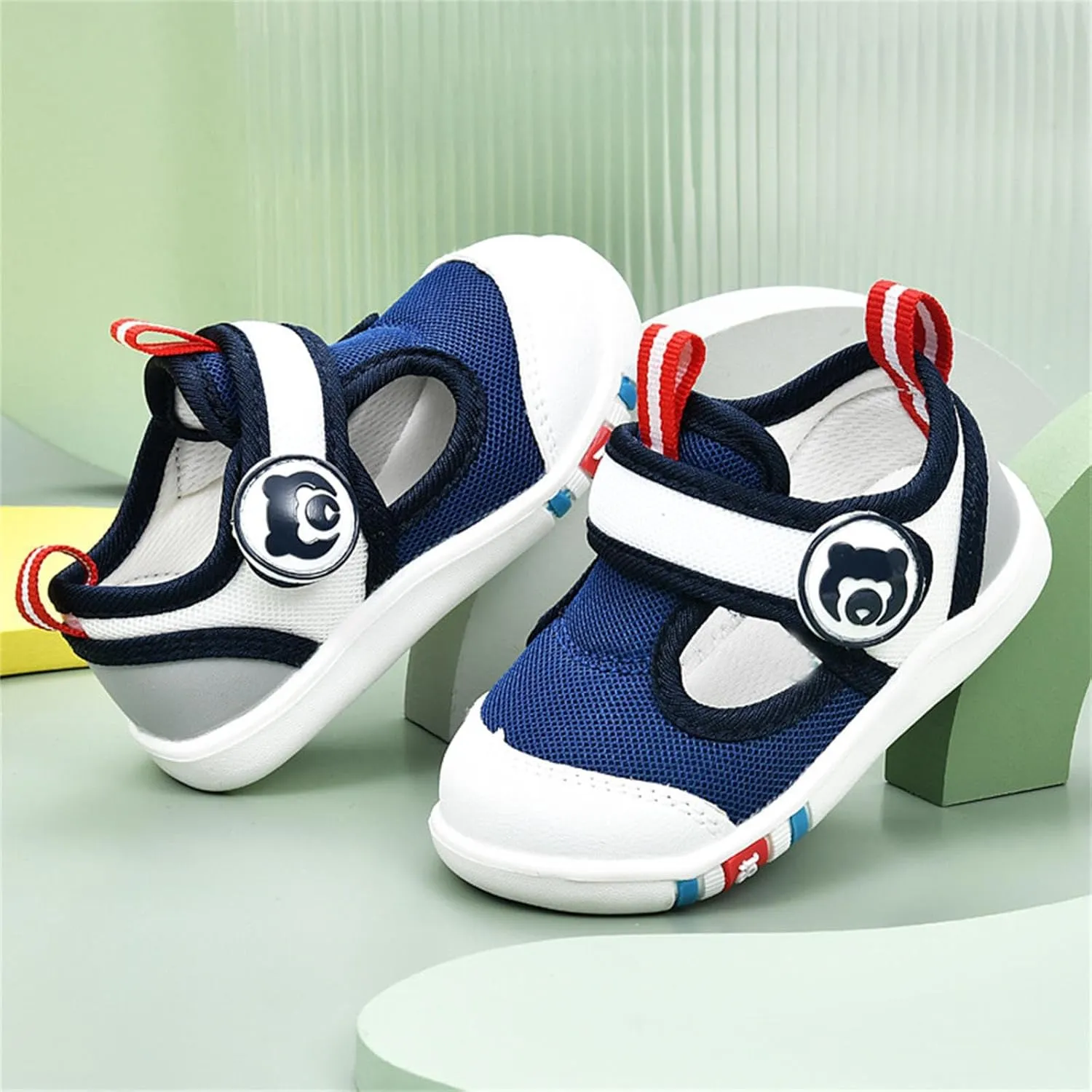 Baby Boy Girl Sandals Lightweight Breathable Summer Mesh Sneakers Non-Slip Toddler Breathable First Walking Shoes