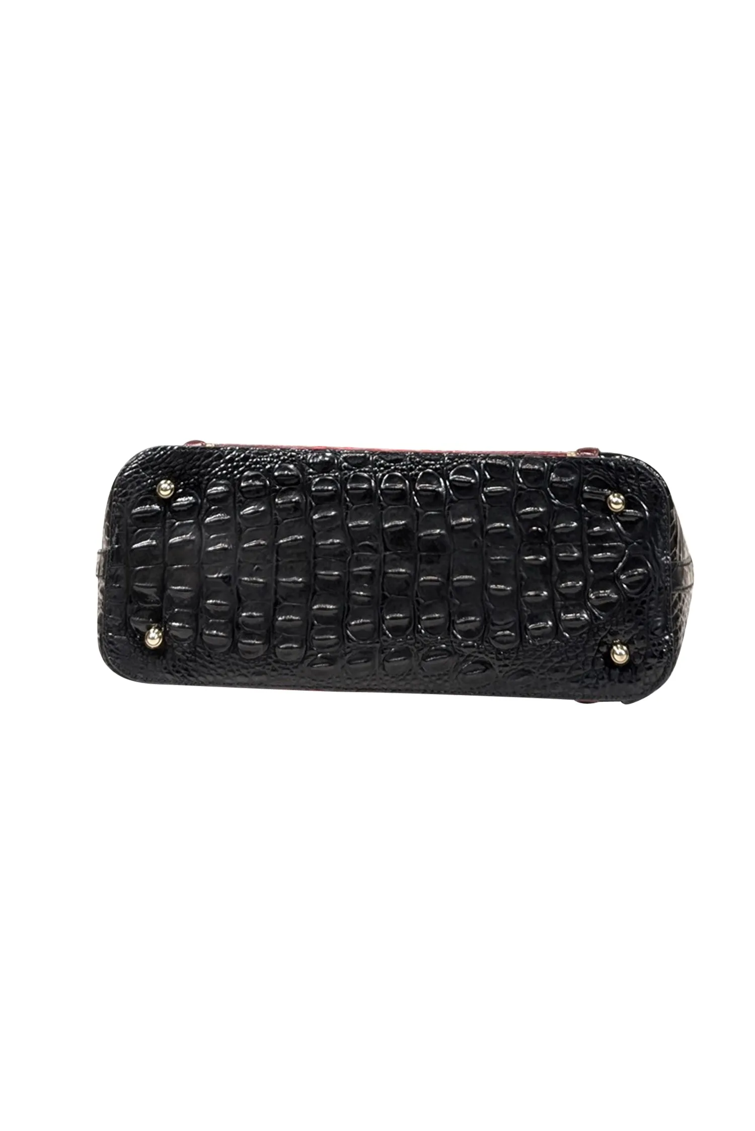 Brahmin - Pink, Maroon, & Black Croc Embossed Tote Bag