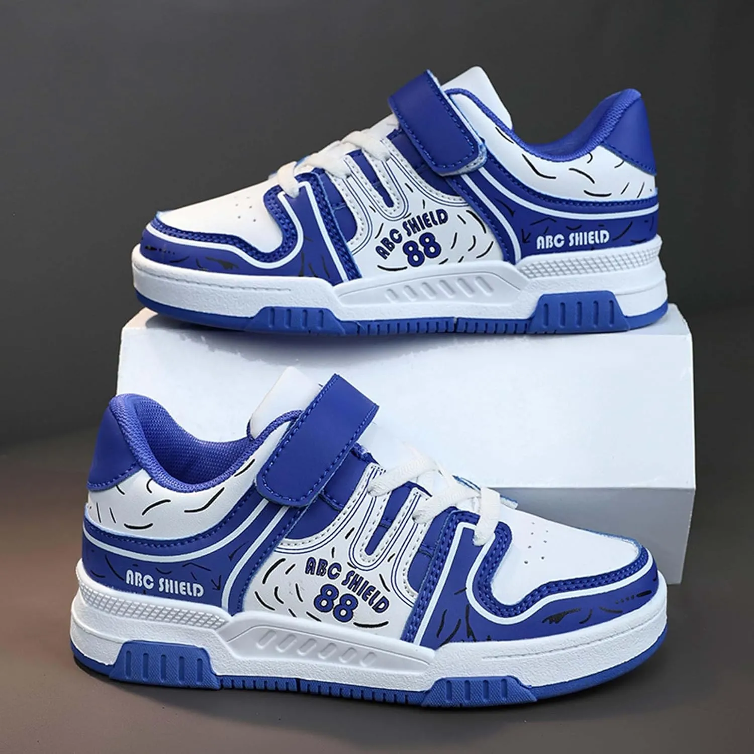 Children's Skateboarding Sneakers Boys Girls Fashion Sneakers Children's Casual Skateboarding Walking Shoes Street Personalized Skateboarding Shoes
