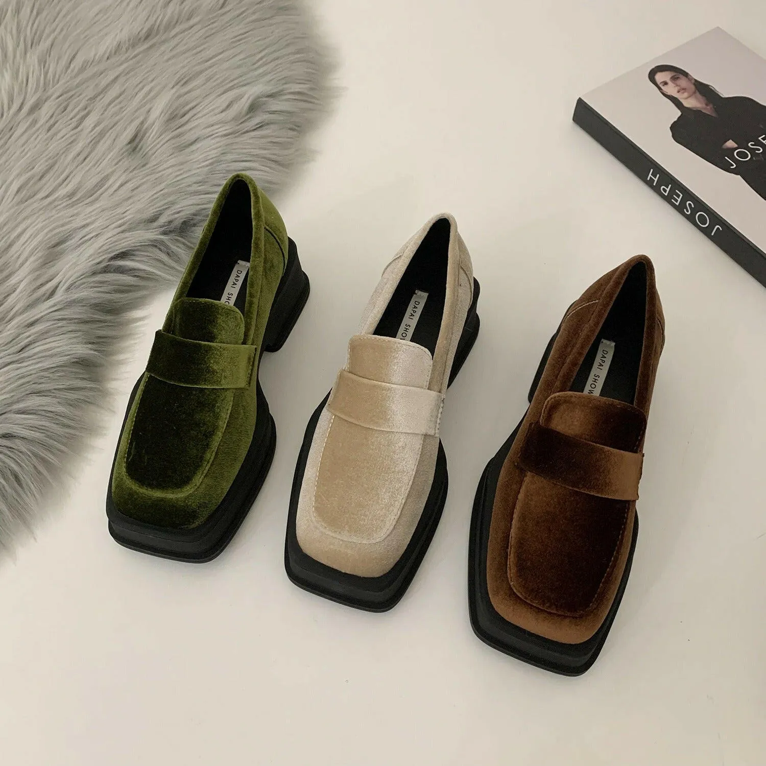 Chunky Platform Suede Casual Women's Shoes.