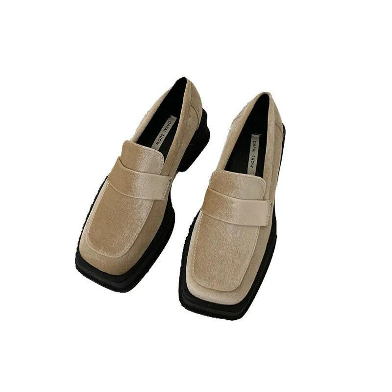 Chunky Platform Suede Casual Women's Shoes.