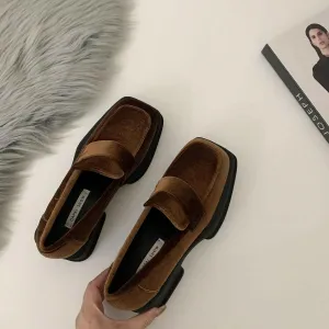 Chunky Platform Suede Casual Women's Shoes.