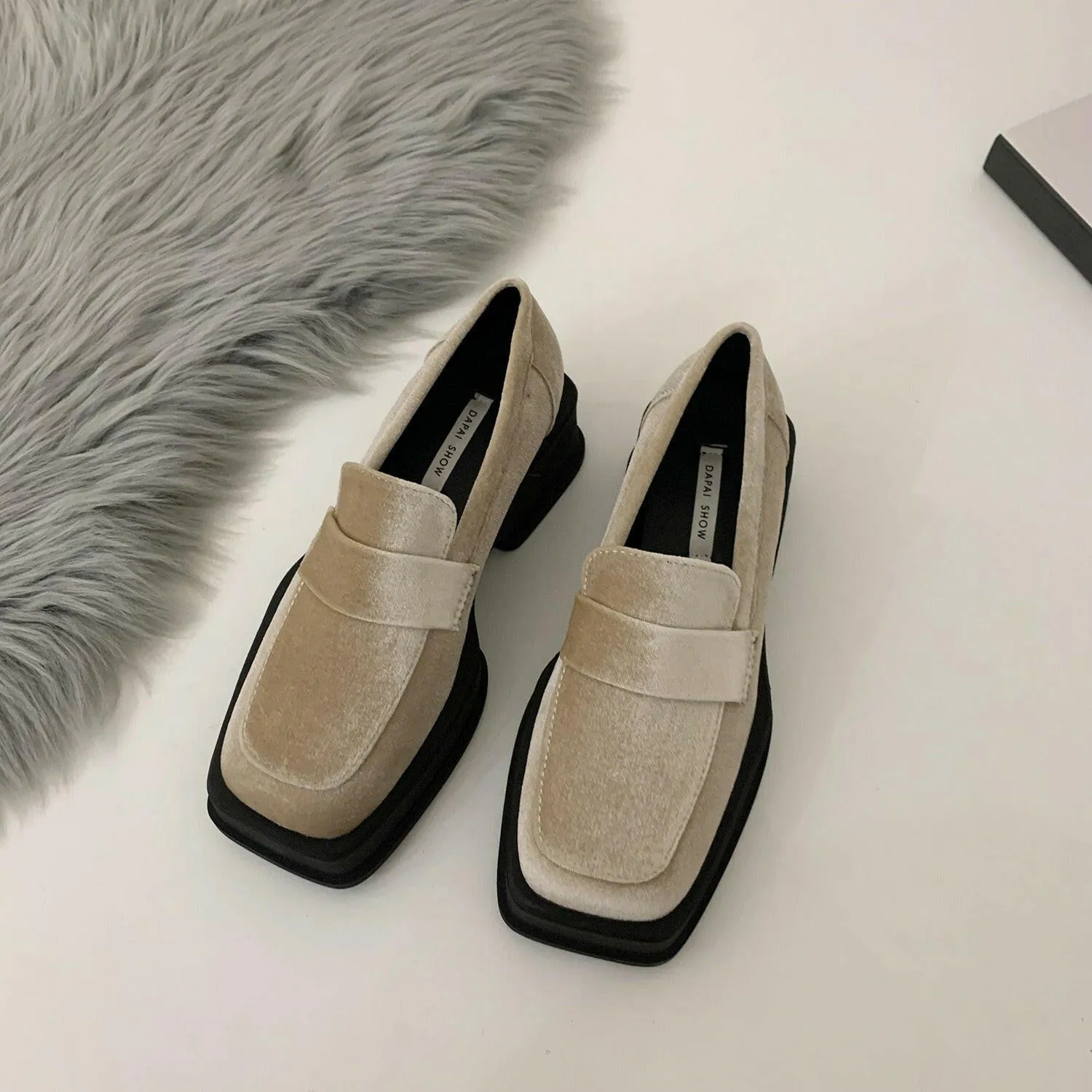 Chunky Platform Suede Casual Women's Shoes.