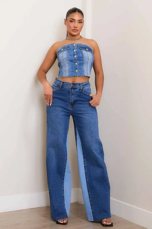Color Block Jeans