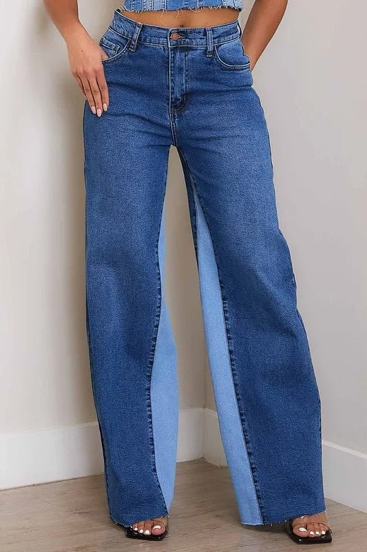 Color Block Jeans