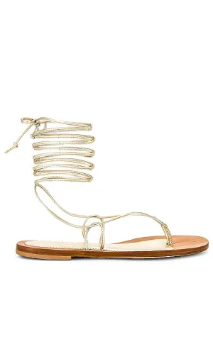 CoRNETTI Lola Lace Up Sandal in Metallic Gold