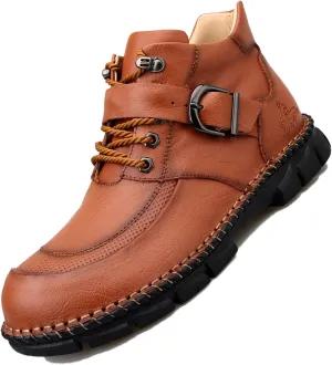 DirraBra 2023 New Men's Fashion Outdoor Ankle Boots Waterproof Hiking Boots Lightweight Anti-Ski Hiking Lace-Up Buckle Boots