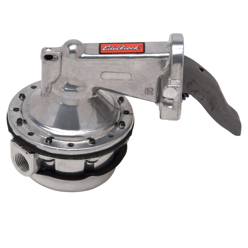 Edelbrock Performer RPM Mechanical Fuel Pump - 110 gph at 6 psi - 3/8 in NPT Female Inlet / Outlet - Polished - Gas - Mopar B / RB-Series / 426 Hemi