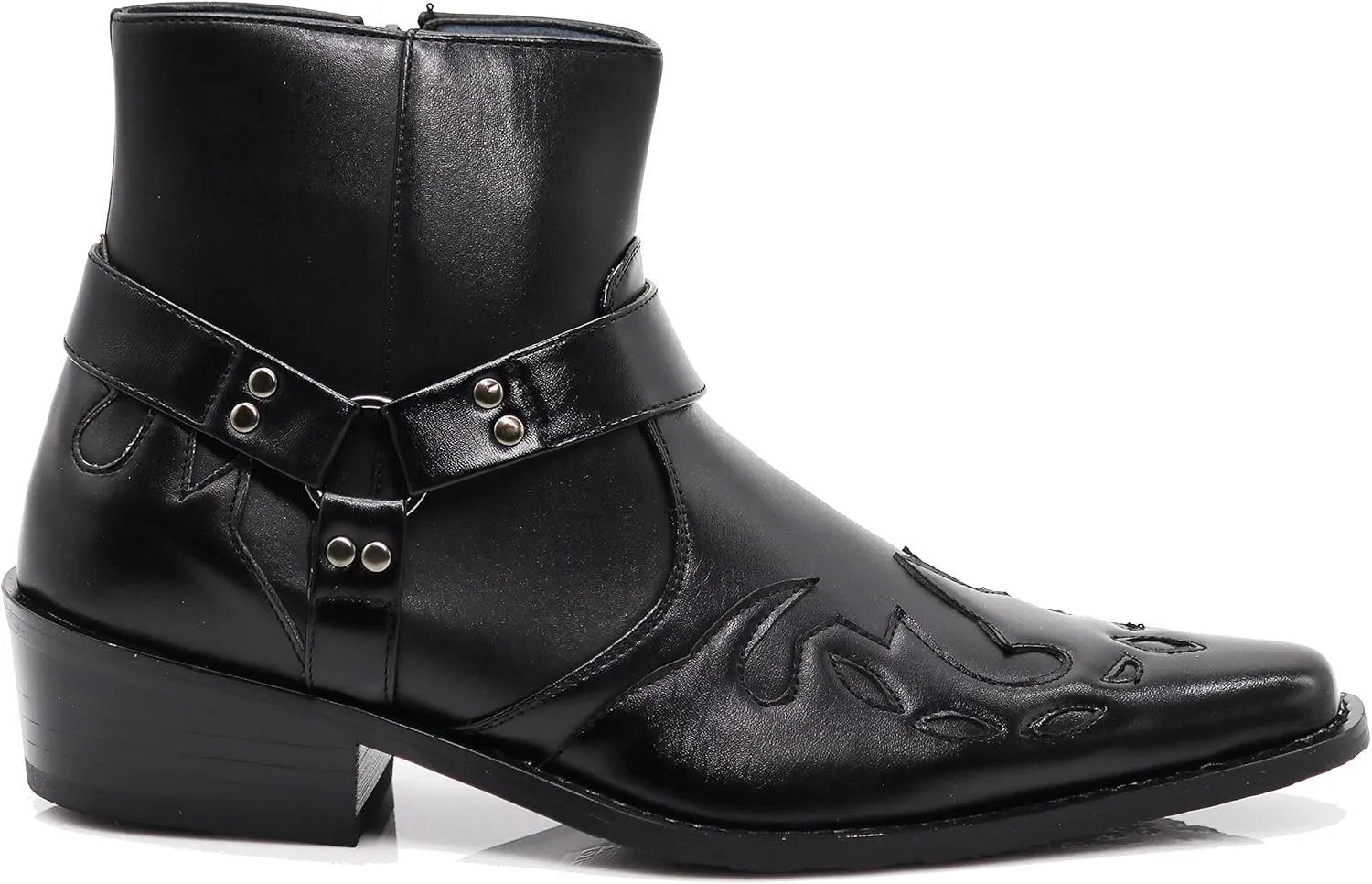 Enzo Romeo WT11 Men's Western Cowboy Motorcycle Ankle Boots