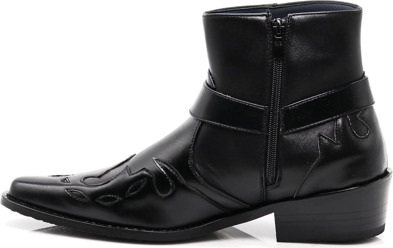 Enzo Romeo WT11 Men's Western Cowboy Motorcycle Ankle Boots