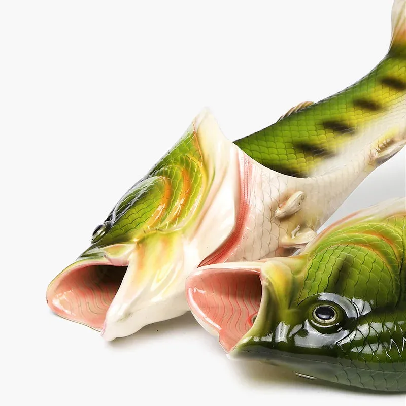 Funny Fish Slippers for Men & Women - Outdoor Couples Cartoon Animal Flip Flops, Plus Size 46-47