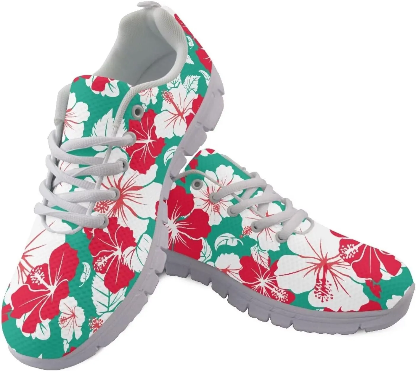 GIFTPUZZ Men's Sneakers Tropical Women's Athletic Shoes Men's Shoes Breathable Sneakers with Breathable Mesh