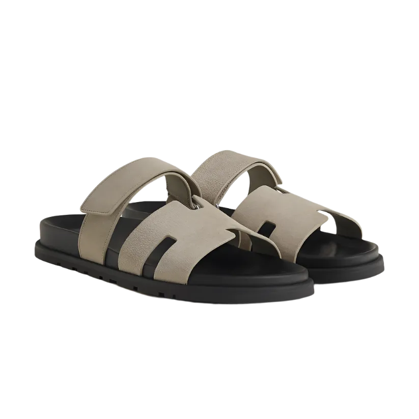 Hermes Chypre Sandal "Beige Esquisse Suede"