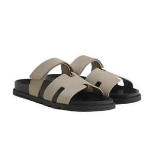 Hermes Chypre Sandal "Beige Esquisse Suede"