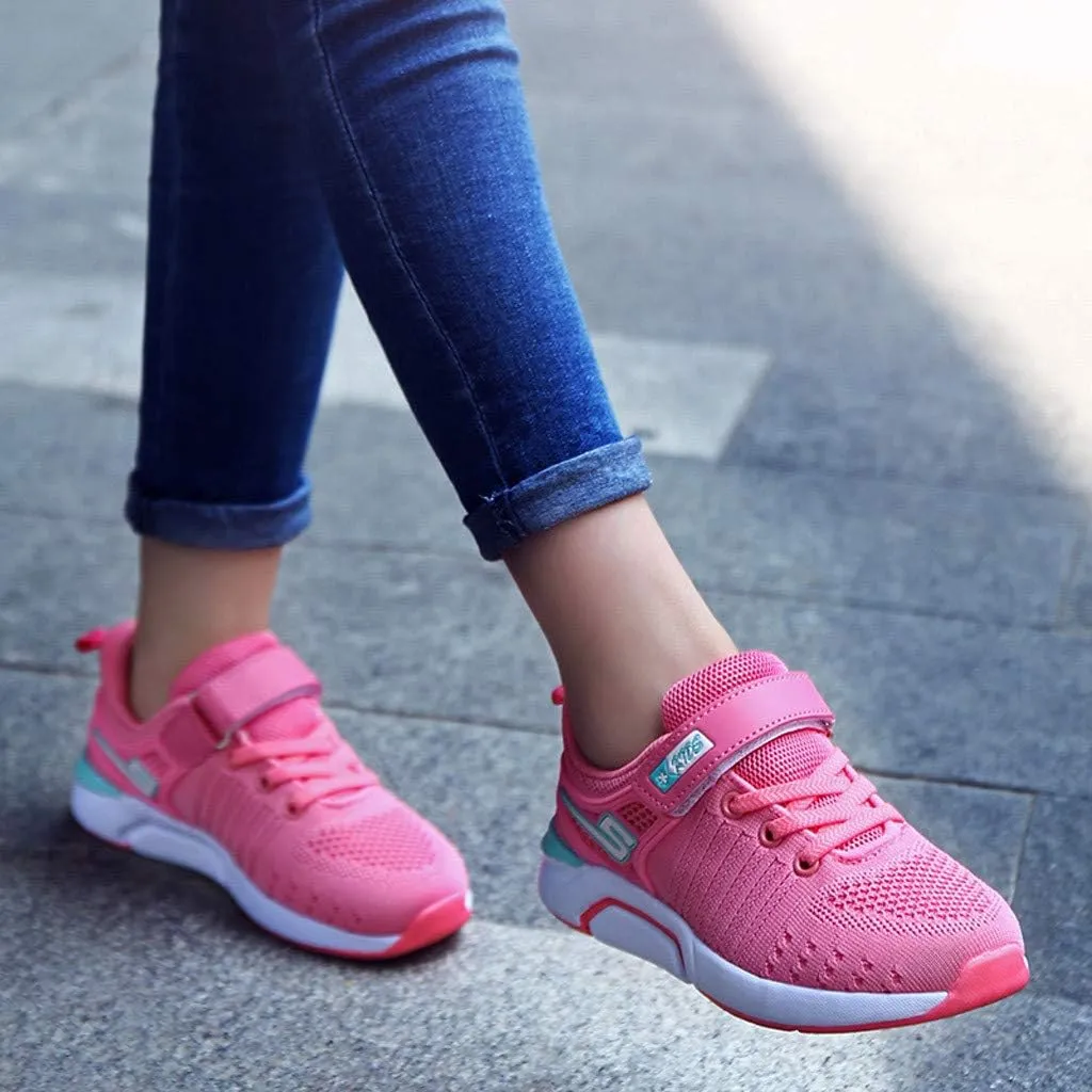 IWIHMIV Kids Tennis Running Shoes Athletic Lightweight Sports Lightweight Walking Shoes for Boys Girls