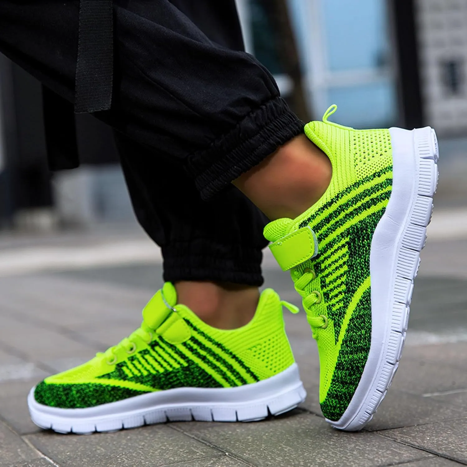IWIHMIV Kids Tennis Running Shoes Athletic Lightweight Sports Lightweight Walking Shoes for Boys Girls