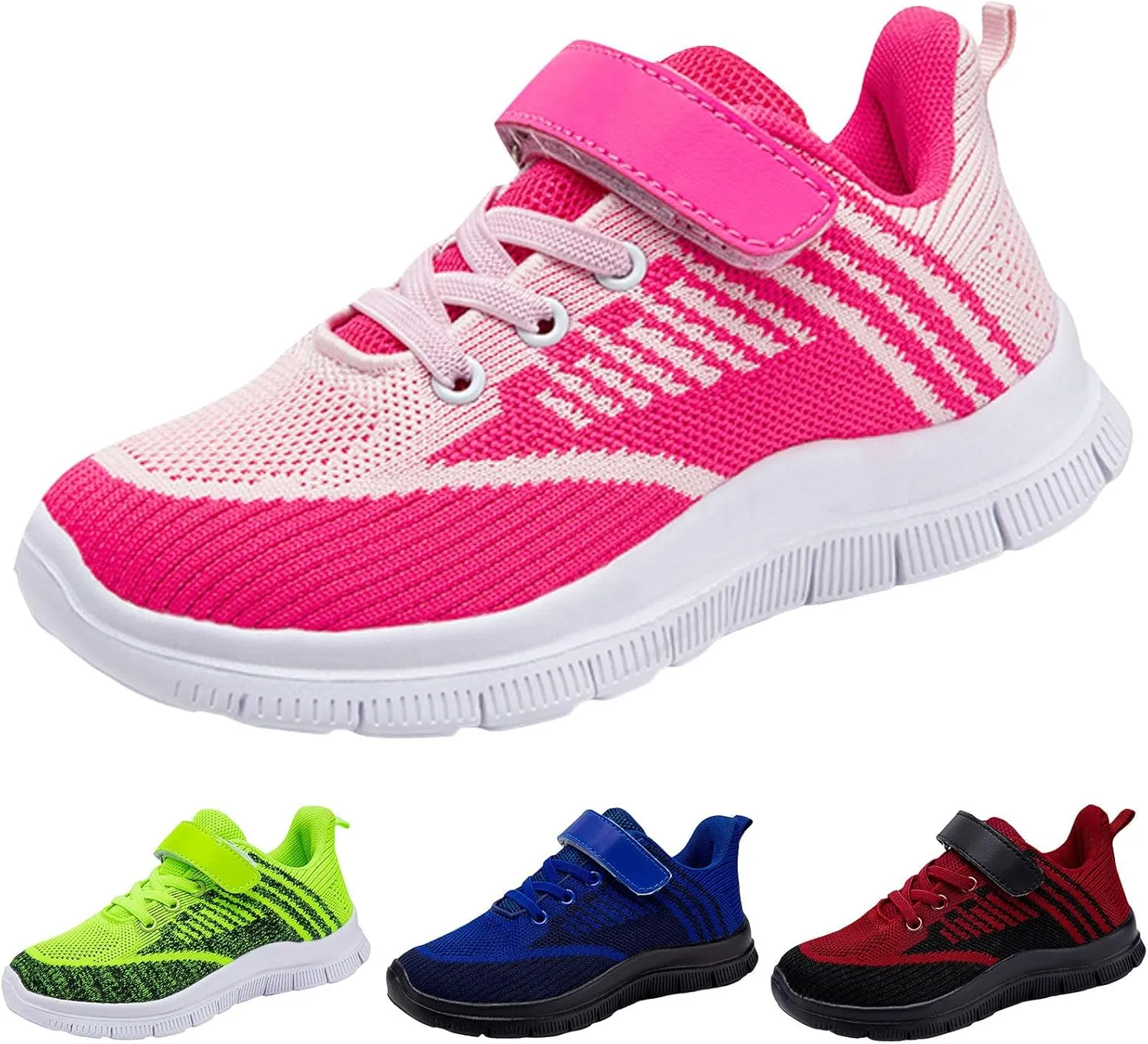 IWIHMIV Kids Tennis Running Shoes Athletic Lightweight Sports Lightweight Walking Shoes for Boys Girls