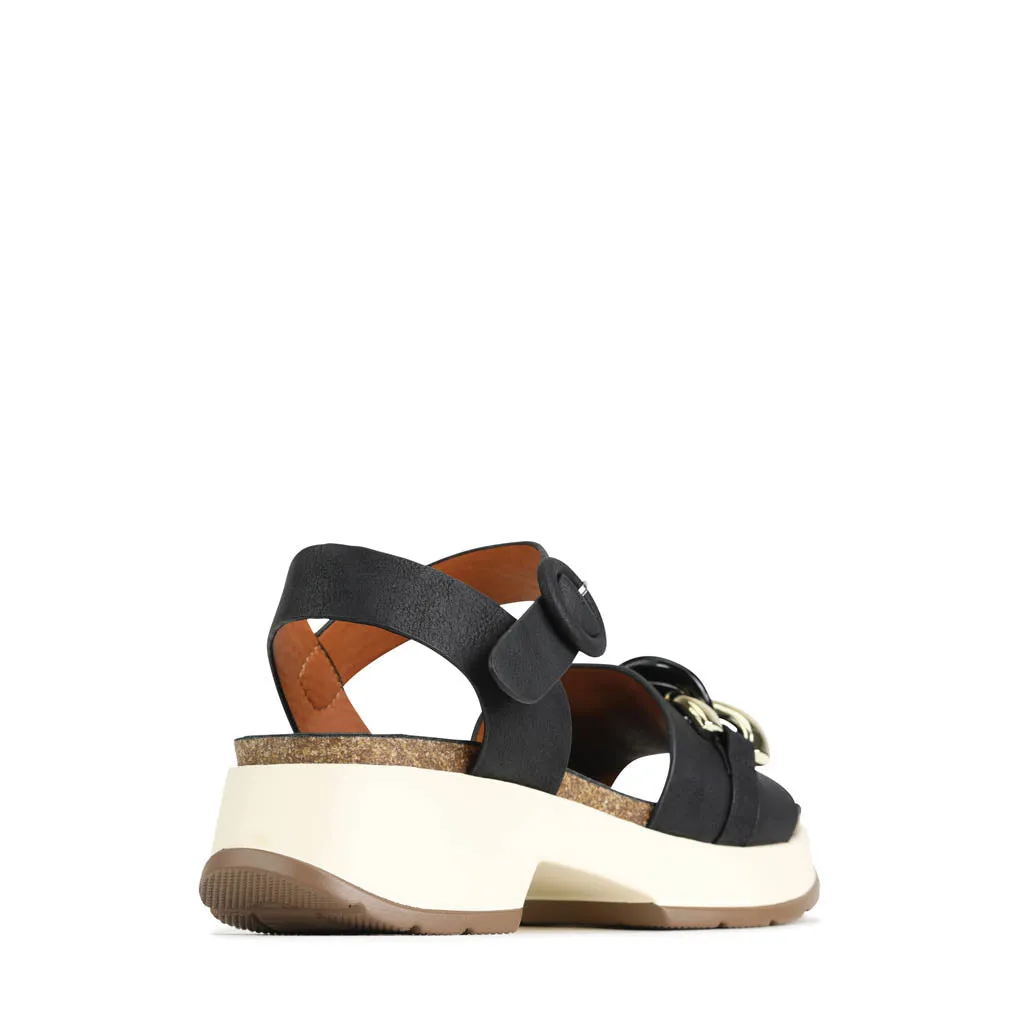 LAISHA ANKLE STRAP WEDGE SANDALS
