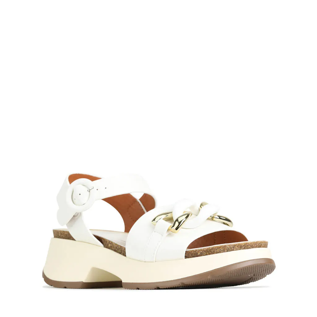 LAISHA ANKLE STRAP WEDGE SANDALS
