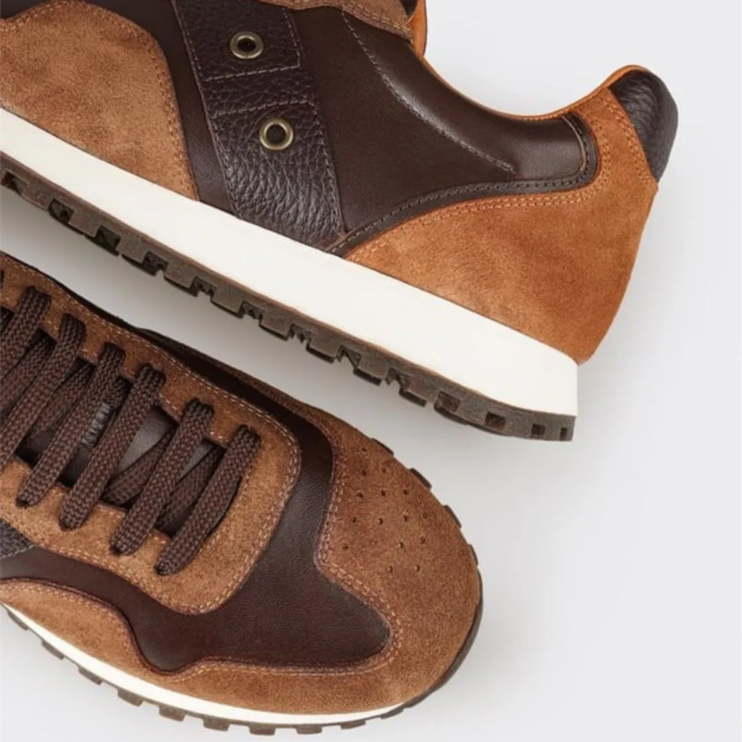 Madasat Brown Leather Men's Sneakers - 949 |