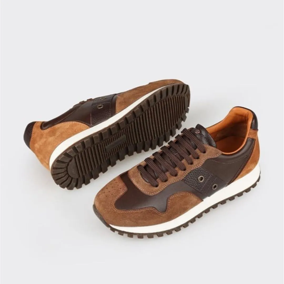 Madasat Brown Leather Men's Sneakers - 949 |