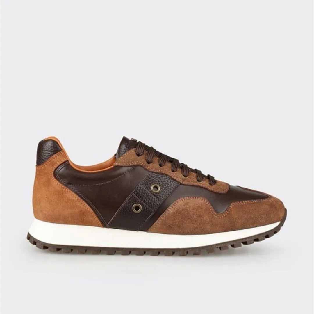 Madasat Brown Leather Men's Sneakers - 949 |
