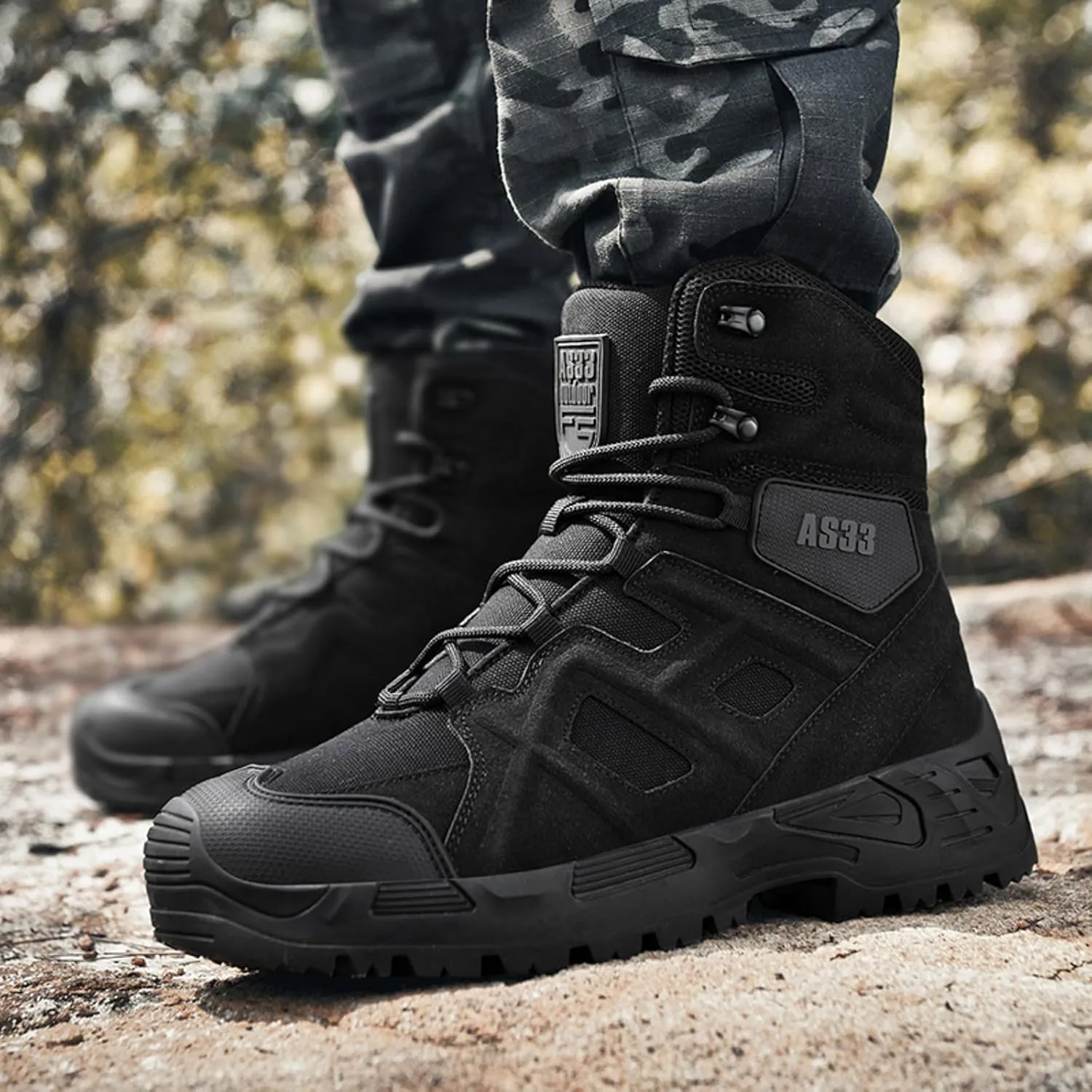 Men Ankle Boots Fashionable Men's Hiking Shoes Lace Up Comfortable And Breathable Durable Comfy Boots Water Proof And Damping Desert High Top Outdoor Training Shoes