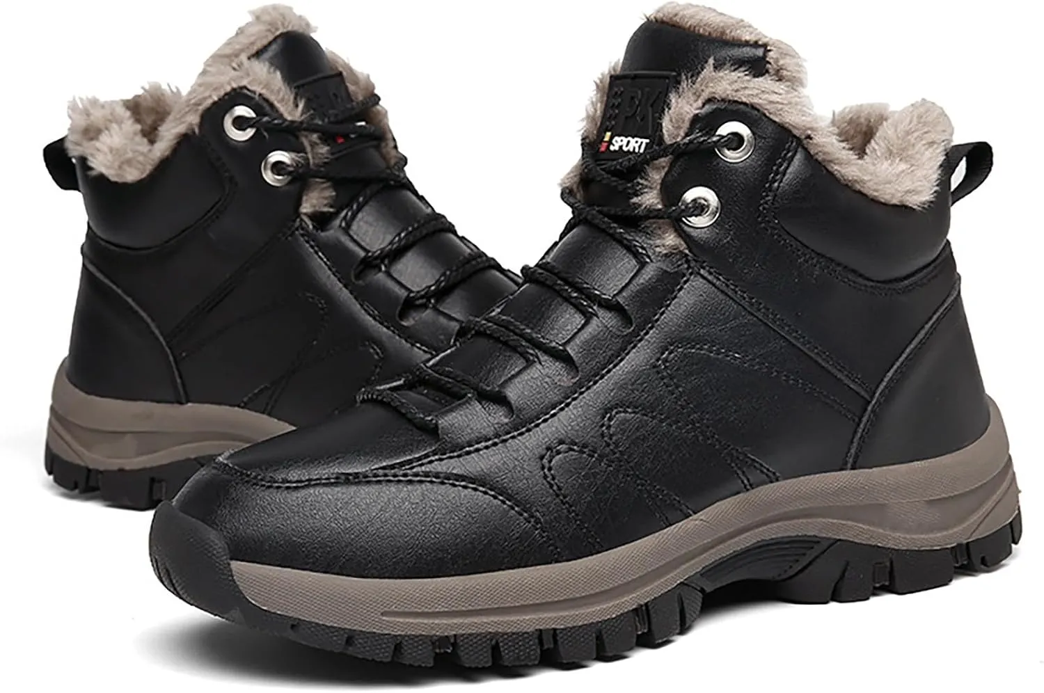Men Work Boots Wide Width Hiking Sneakers Shoes with Hook Loop Womens Working Shoes Nonslip Outdoor Botas Waterproof Soft Toe Work Hike Grounded Footwear