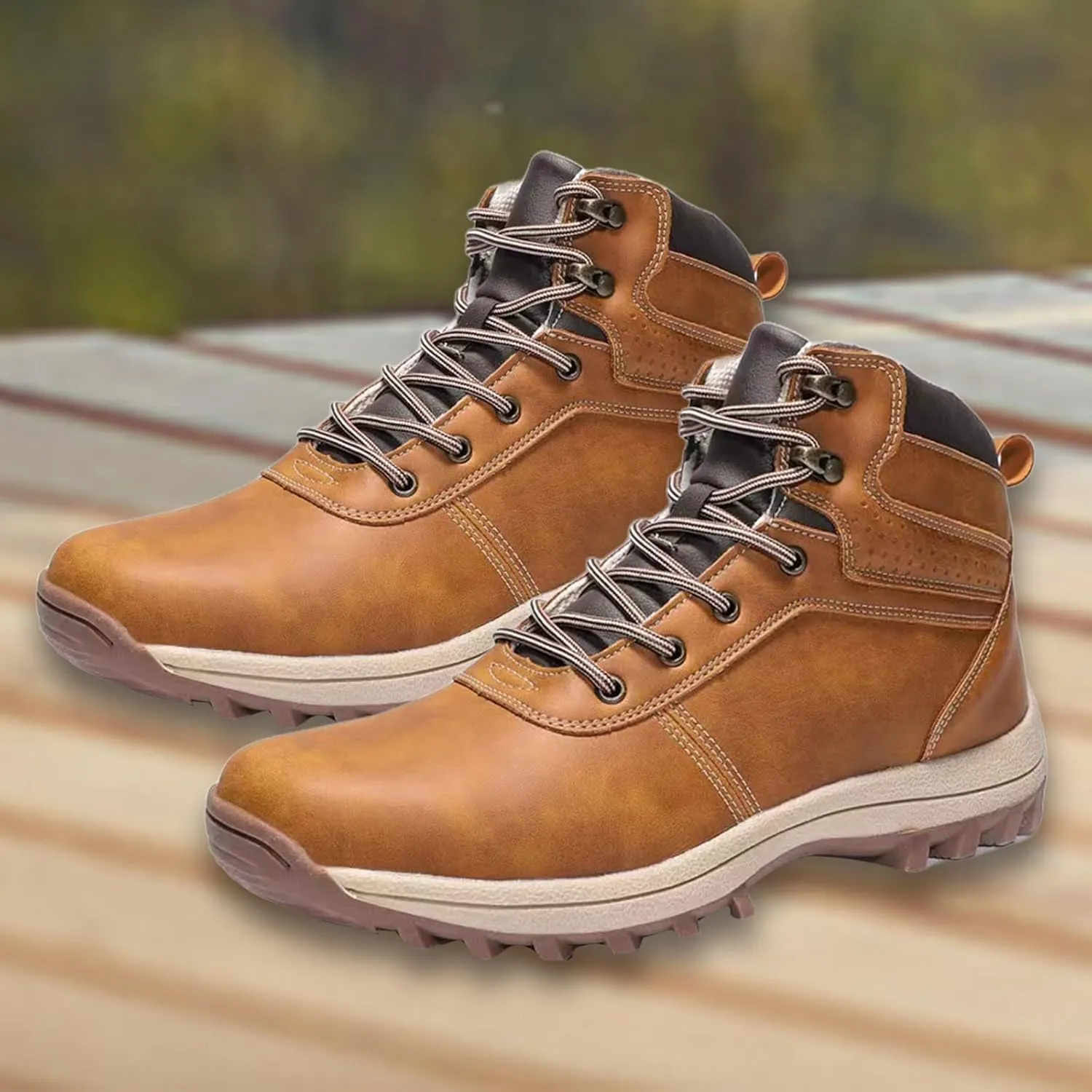 Men Work Boots Wide Width Hiking Sneakers Shoes with Hook Loop Womens Working Shoes Nonslip Outdoor Botas Waterproof Soft Toe Work Hike Grounded Footwear