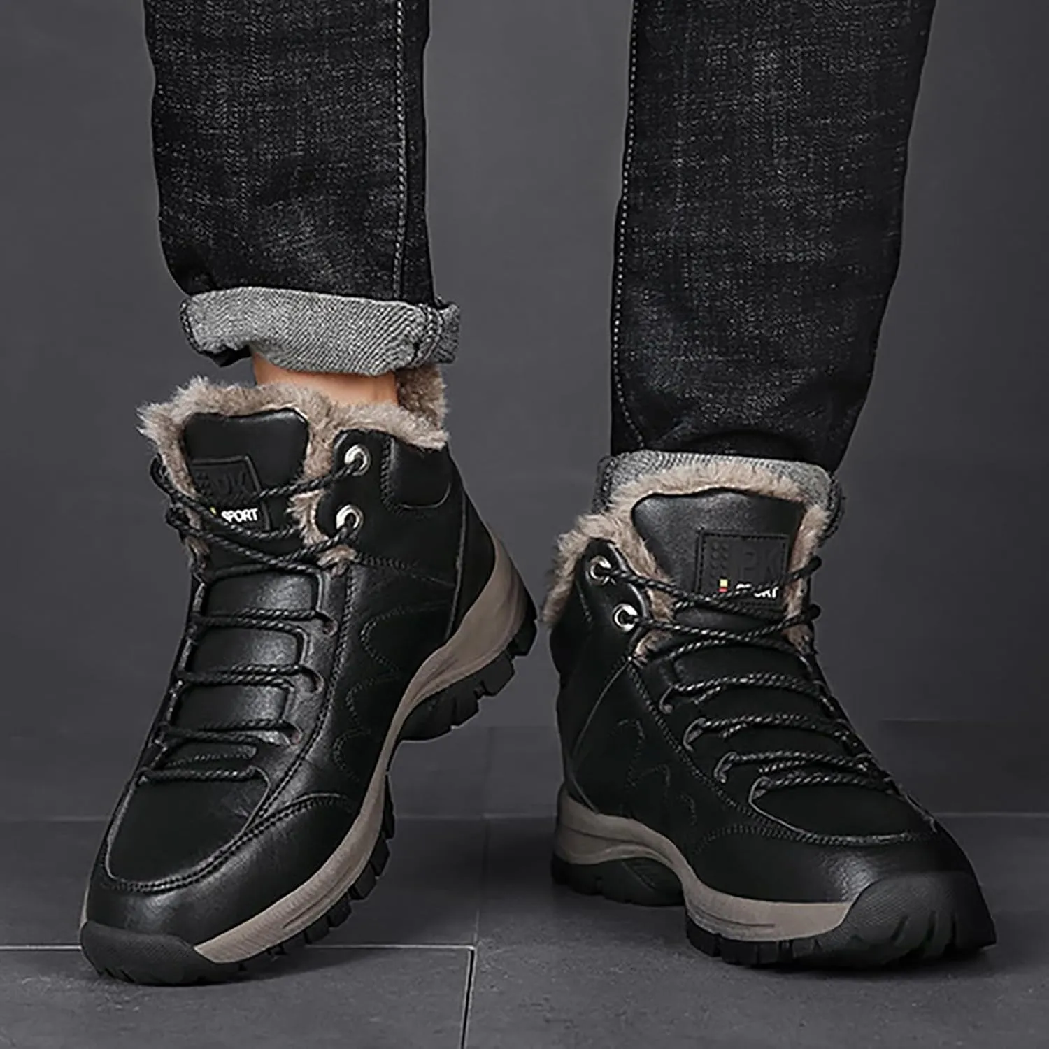 Men Work Boots Wide Width Hiking Sneakers Shoes with Hook Loop Womens Working Shoes Nonslip Outdoor Botas Waterproof Soft Toe Work Hike Grounded Footwear