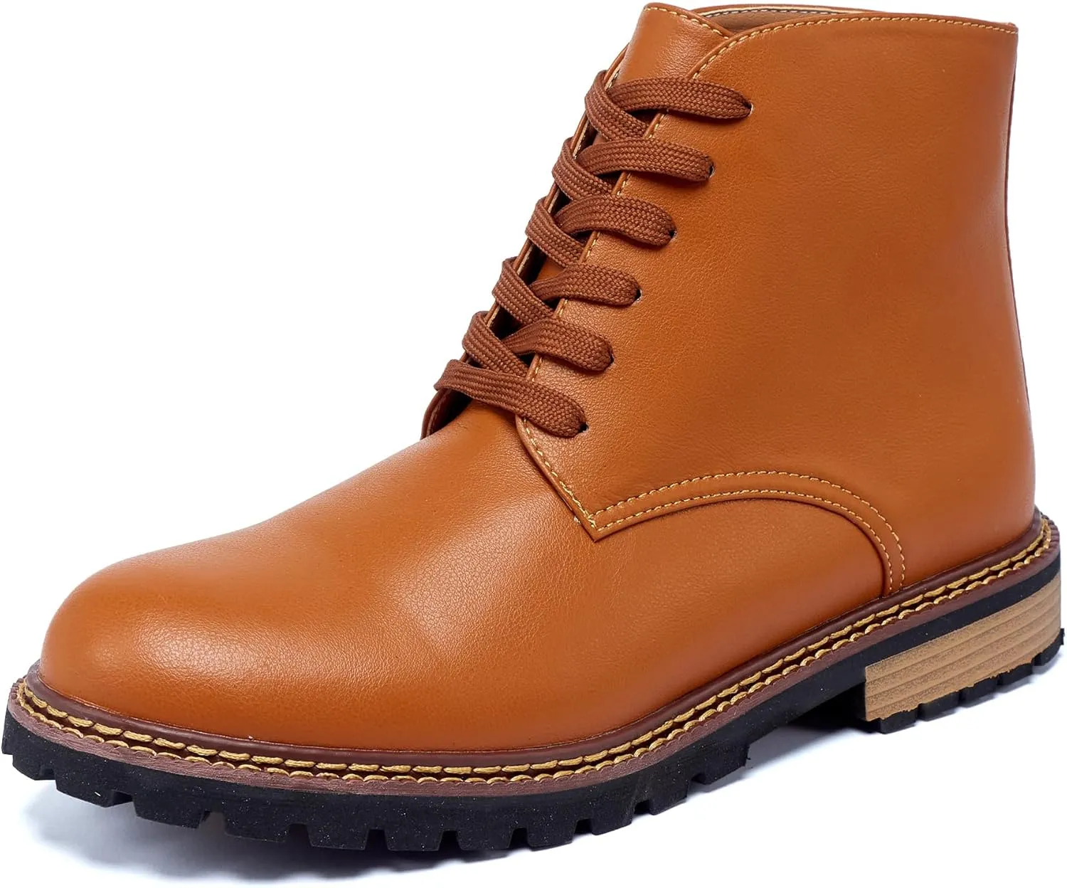 Men's Black High Top Lace Up Cycling Boots Wear-Resistant And Durable Tactical Boots Outdoor Comfort Anti Slip Mountain Walking Boots High Protection Chukka Boots Classic Casual Denim Boots
