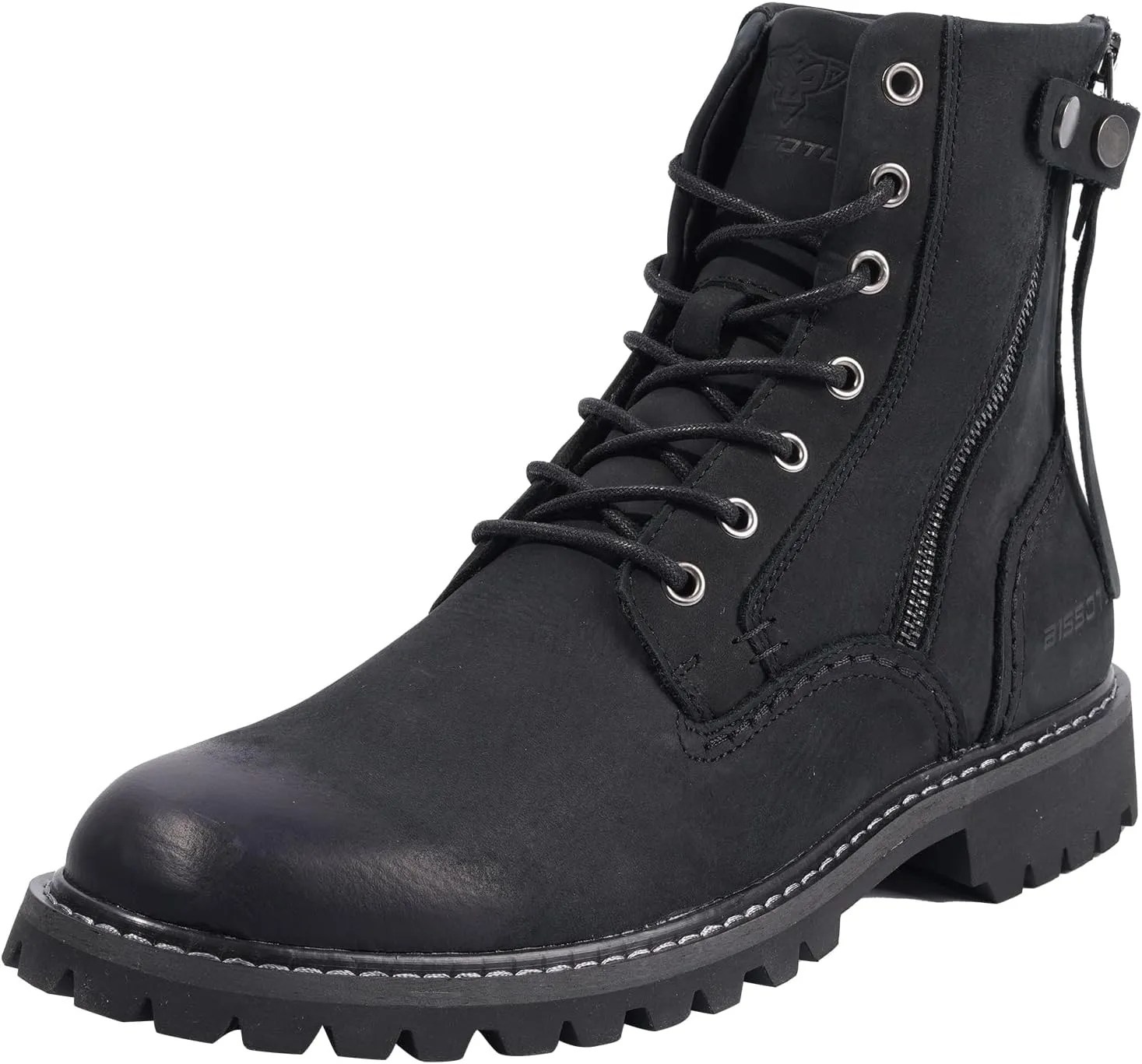 Men's Boots Casual Boots Motorcycle Vintage Zipper Chukka Boots for Men