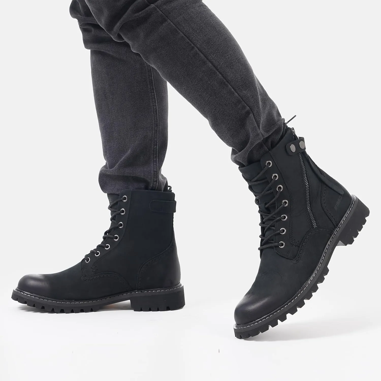 Men's Boots Casual Boots Motorcycle Vintage Zipper Chukka Boots for Men