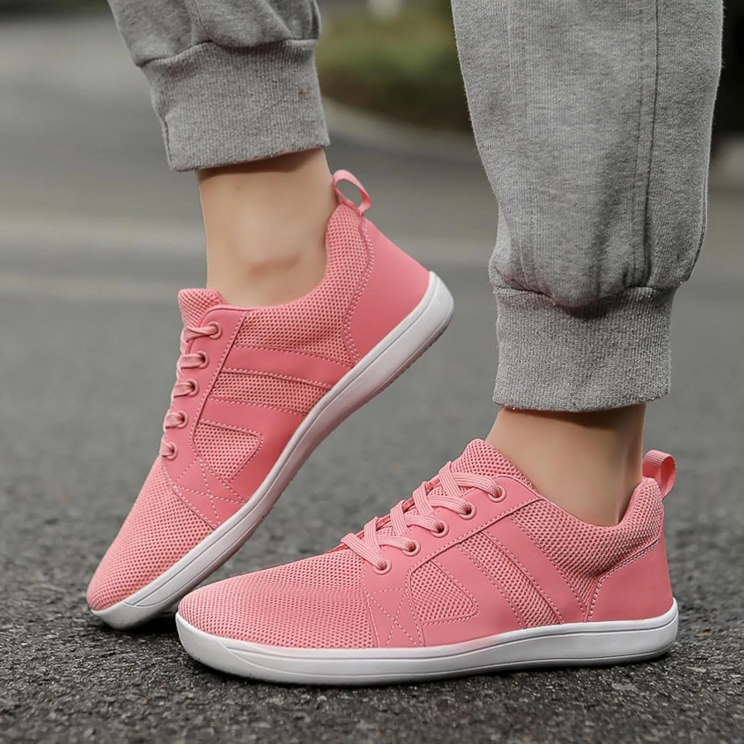 Mens Breathable Lace Up Running Shoes Comfortable Breathable Lace Up Sneaker Athletic Fashion Sneakers for Men