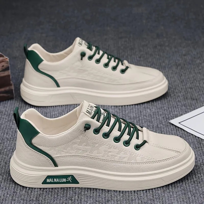 Men's Casual Lace-up Shoes, Comfy Non-Slip Breathable Shoes WithFabric Uppers for Walking Driving, Shoes for All Seasons