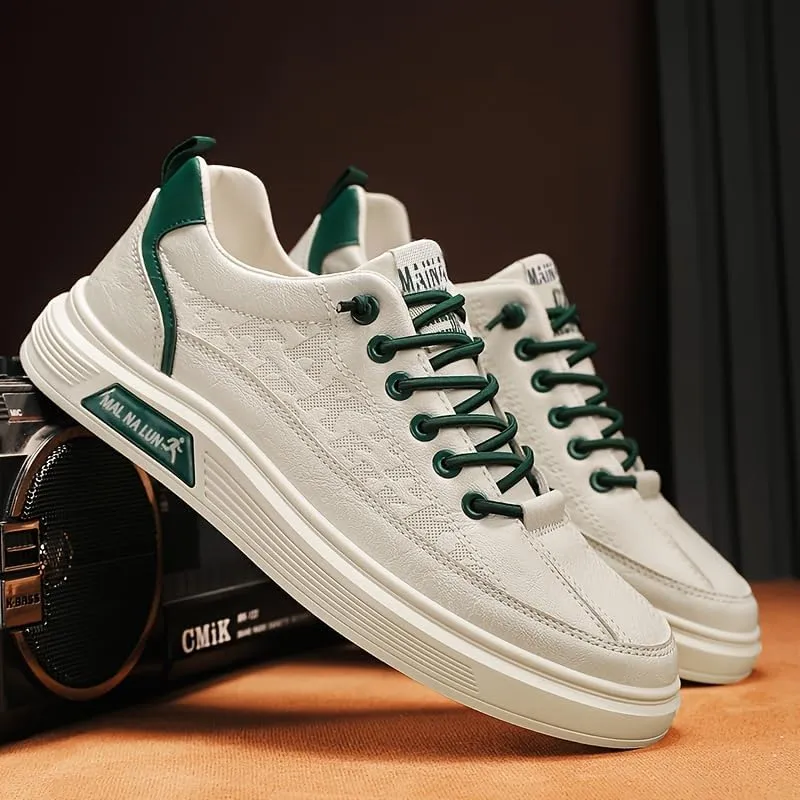 Men's Casual Lace-up Shoes, Comfy Non-Slip Breathable Shoes WithFabric Uppers for Walking Driving, Shoes for All Seasons
