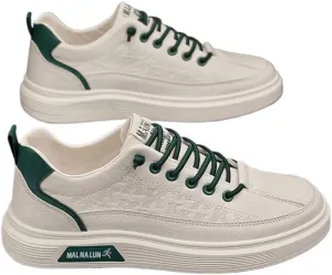 Men's Casual Lace-up Shoes, Comfy Non-Slip Breathable Shoes WithFabric Uppers for Walking Driving, Shoes for All Seasons