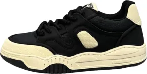 Mens Comfort Fashion Lace-Up Thick-Soled Sneakers - Cushioned Midsole, Mesh & Suede Upper, Reinforced Toe Cap - 4-Season Breathable Design for Skateboarding, Street Sports & All-Day Wear