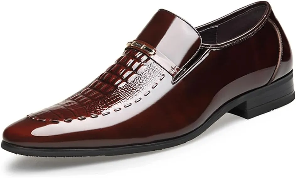 Men's Dress Tuxedo Shoe Slip-on Fashion Patent Leather Loafers