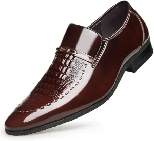 Men's Dress Tuxedo Shoe Slip-on Fashion Patent Leather Loafers