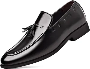Men's Fashion Tassels Dress Shoes Slip-On Loafers Formal Business Casual Moccasins Driving Leather Shoes