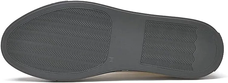 Men's Genuine Leather Sneakers, Casual Flat Skateboarding Shoes, Black, Large Sizes