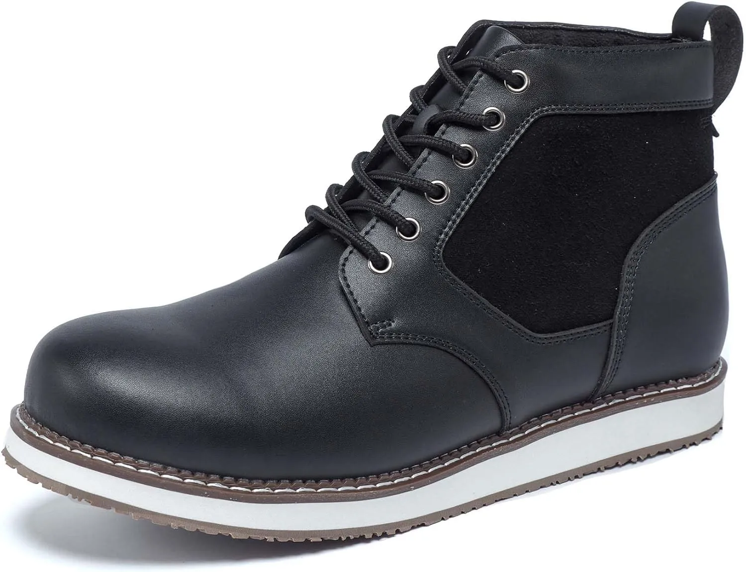 Men's High Cut Lace Up Enclosed Motorcycle Boots Sturdy And Protective Tactical Boots Fashionable And Atmospheric Cycling BootsAnti Slip And Wear-Resistant Riding Boots Outdoor Durable Travel Boots