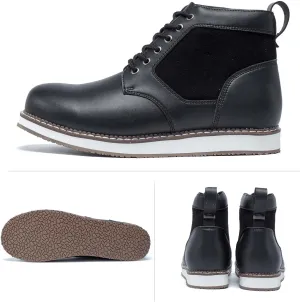Men's High Cut Lace Up Enclosed Motorcycle Boots Sturdy And Protective Tactical Boots Fashionable And Atmospheric Cycling BootsAnti Slip And Wear-Resistant Riding Boots Outdoor Durable Travel Boots