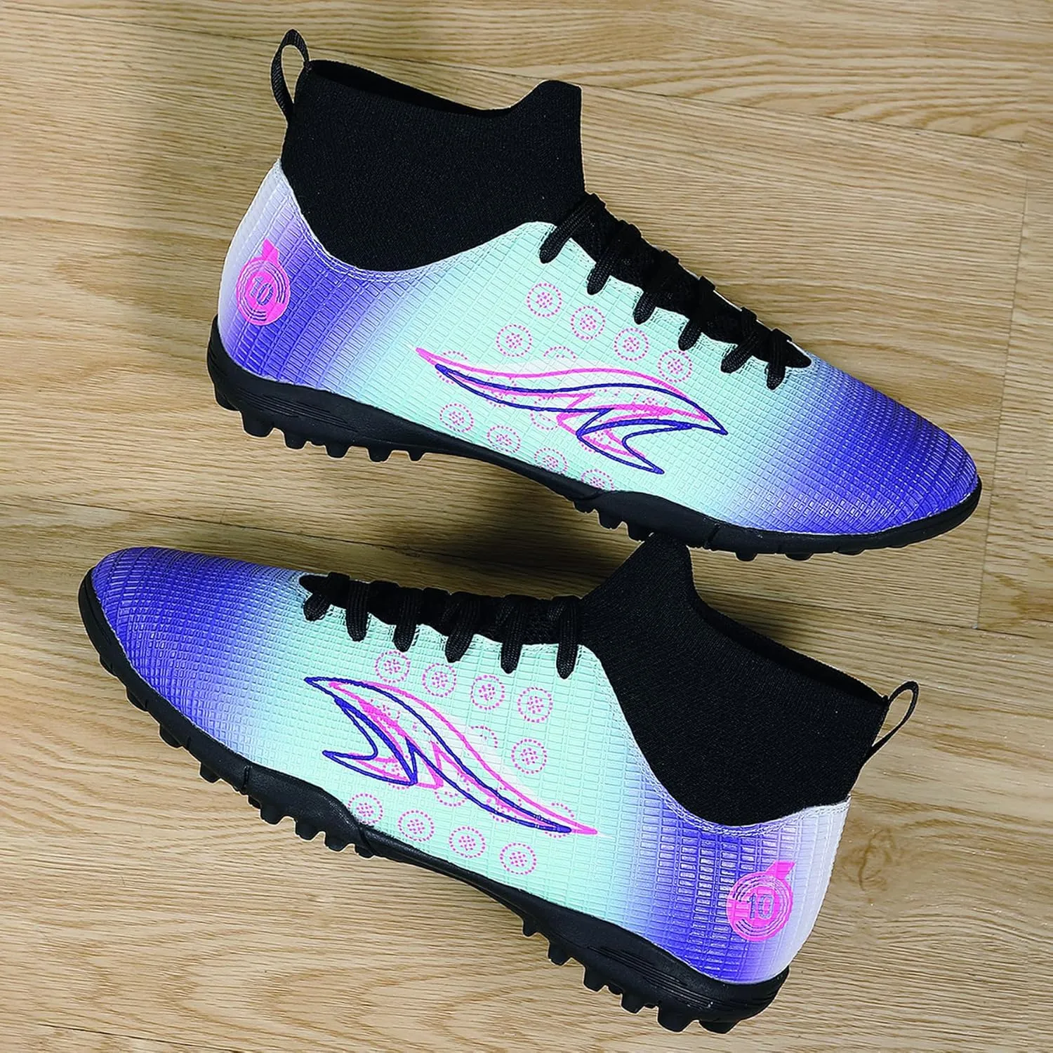 Men's high top Football Shoes, Lightweight Training Five-a-Side Soccer Shoes