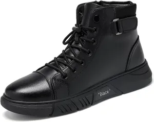 Men??s Italian Handmade High-Top Leather Boots Men??s Motorcycle Shoes Non-Slip Soft Business Boots
