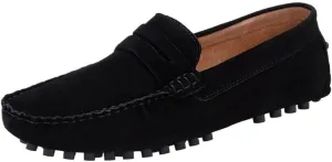 Mens Loafers Driving Loafers Simple Solid Colors Suede Vamp Flexible Anti-Slip Resistant Comfortable Flat Heel Casual