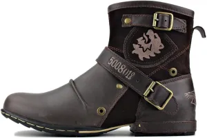 Men's Motorcycle Boots Combat Casual Dress Boot for Men